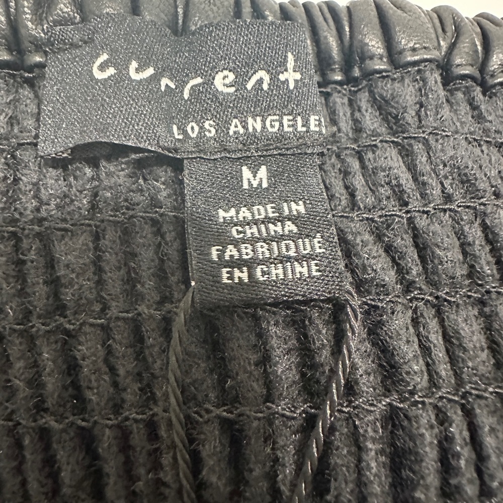 Current Air vegan faux leather bustier tank top bralette black size Medium NWT - Picture 10 of 11